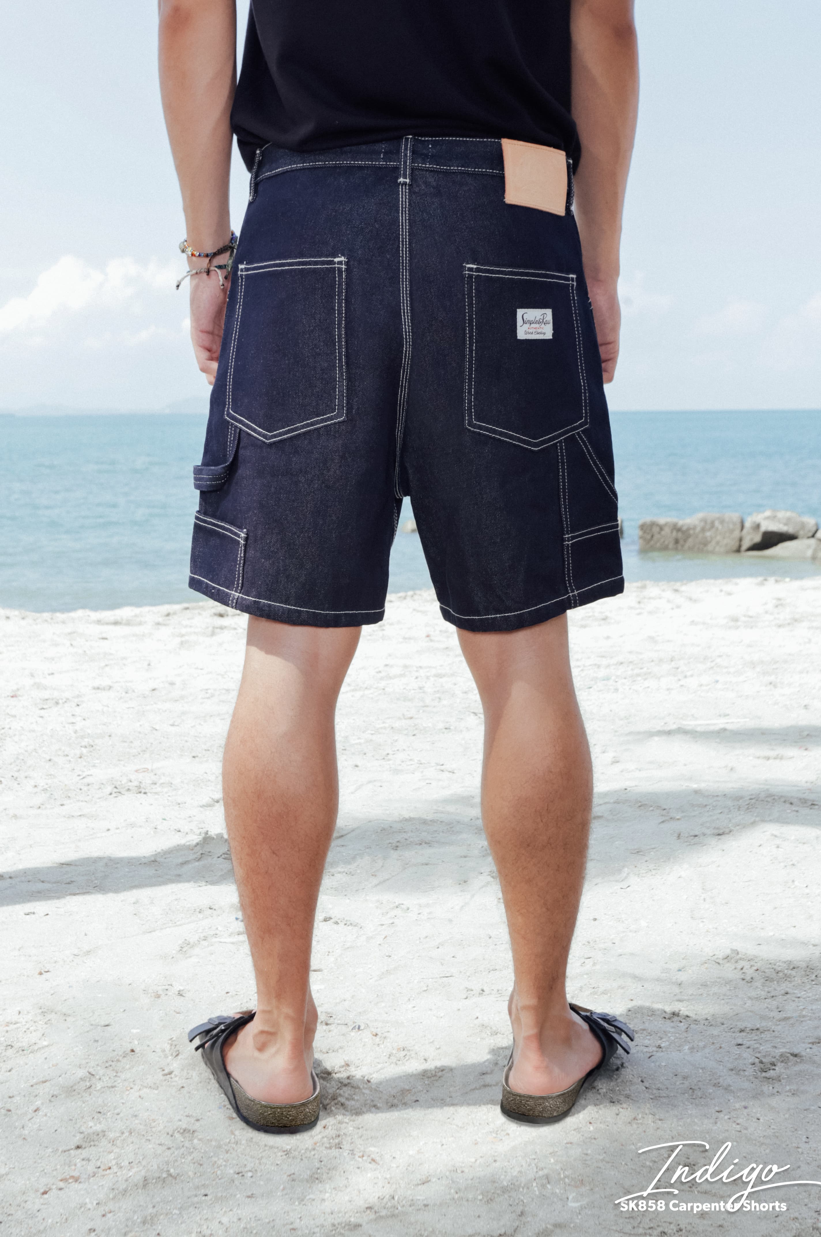 Sk858 Carpenter Denim Shorts (Indigo)