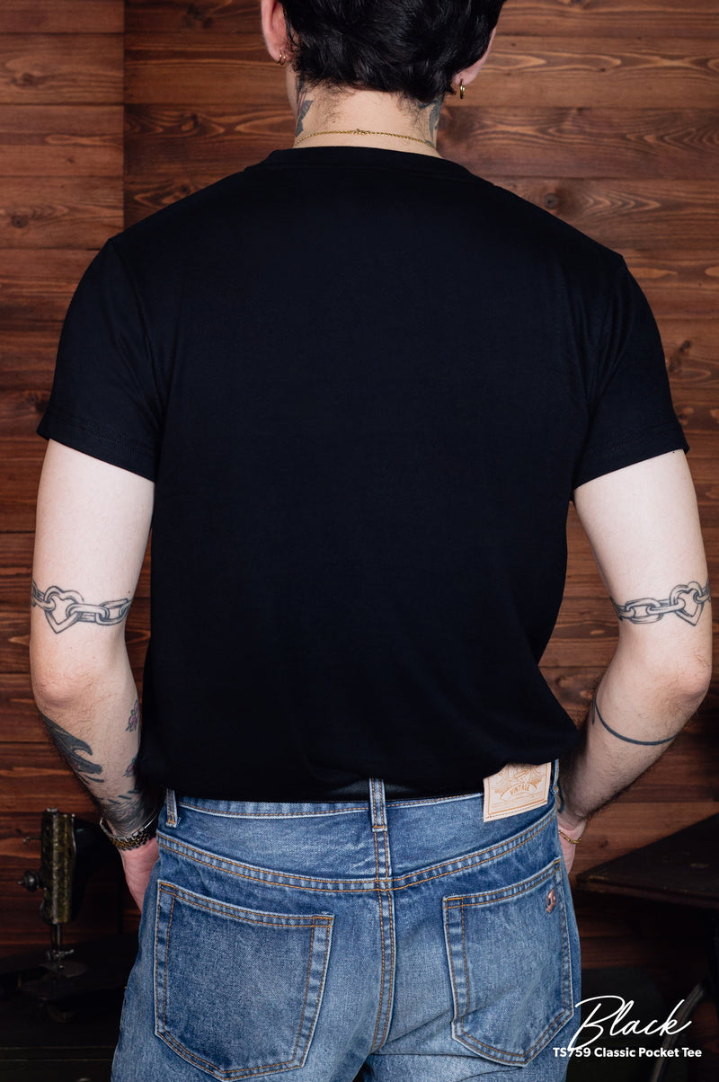 TS759 Classic Pocket Tee (Black)