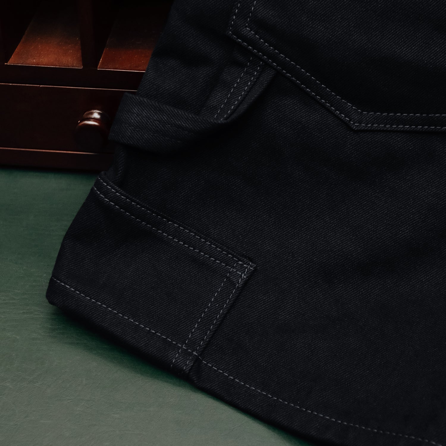 Sk858 Carpenter Denim Shorts (Black)