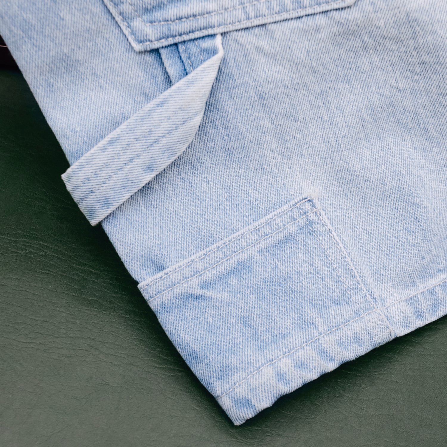 Sk858 Carpenter Denim Shorts (LightBlue)