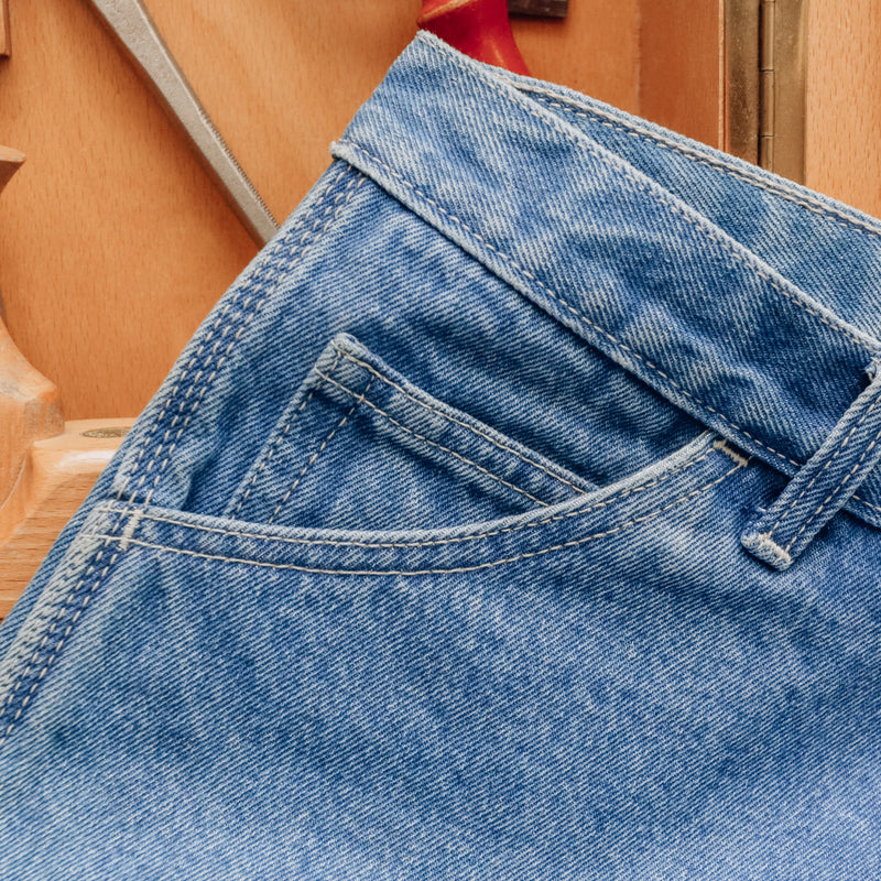 Sk858 Carpenter Denim Shorts (MidBlue)