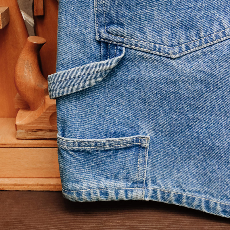 Sk858 Carpenter Denim Shorts (MidBlue)