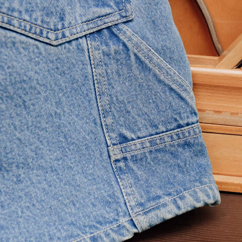 Sk858 Carpenter Denim Shorts (MidBlue)