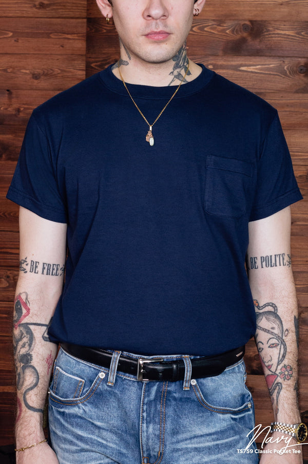 TS759 Classic Pocket Tee (Navy)