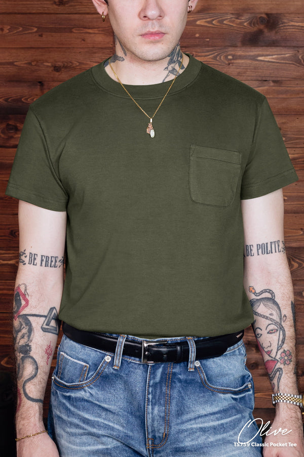 TS759 Classic Pocket Tee (Olive)