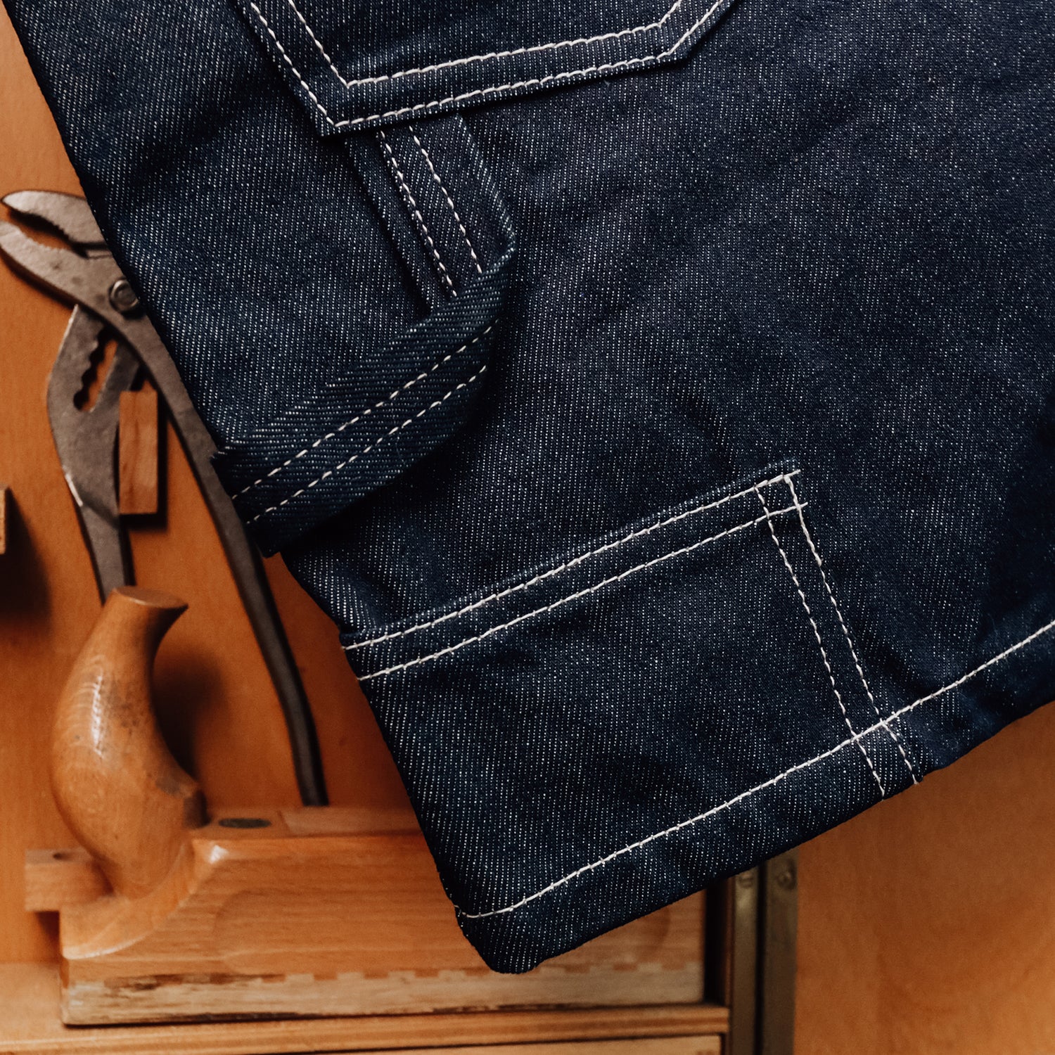 Sk858 Carpenter Denim Shorts (Indigo)
