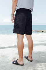 Sk858 BillyBlue Carpenter Denim Shorts (Black)