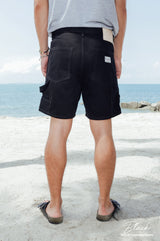 Sk858 BillyBlue Carpenter Denim Shorts (Black)