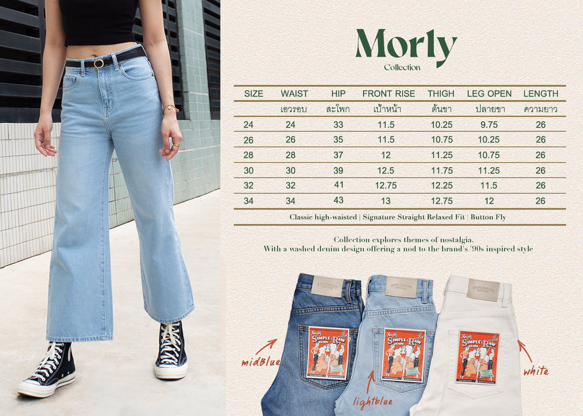 韓国ブランドAva Molli jeans サイズS JS908 Morly (LightBlue) – SimpleAndRaw.com